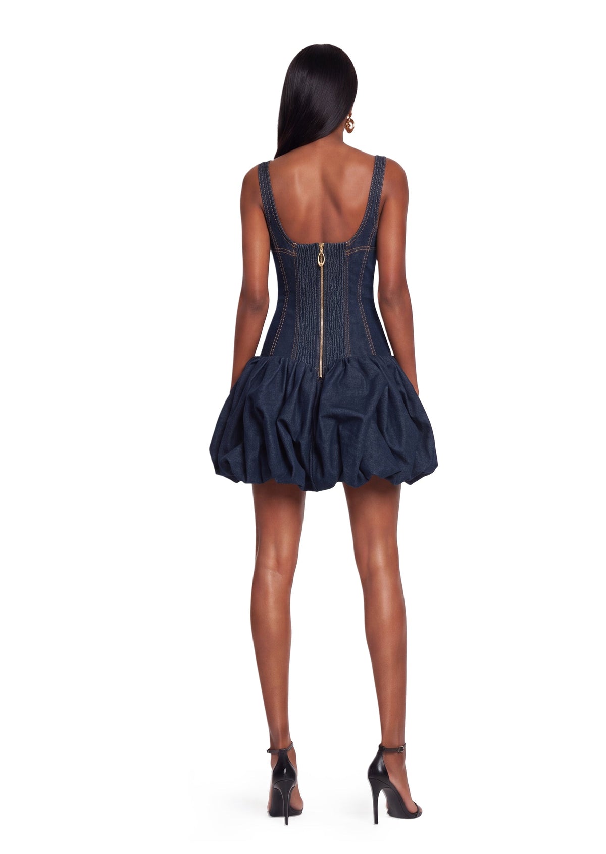 Macadrian Sleeveless Denim Mini Dress