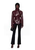 Saadet Belted Jacket In Claret