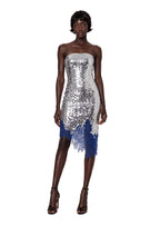 Haakon Strapless Lace  Sequin Midi Dress