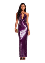 Haben Sequined Halter Maxi Dress