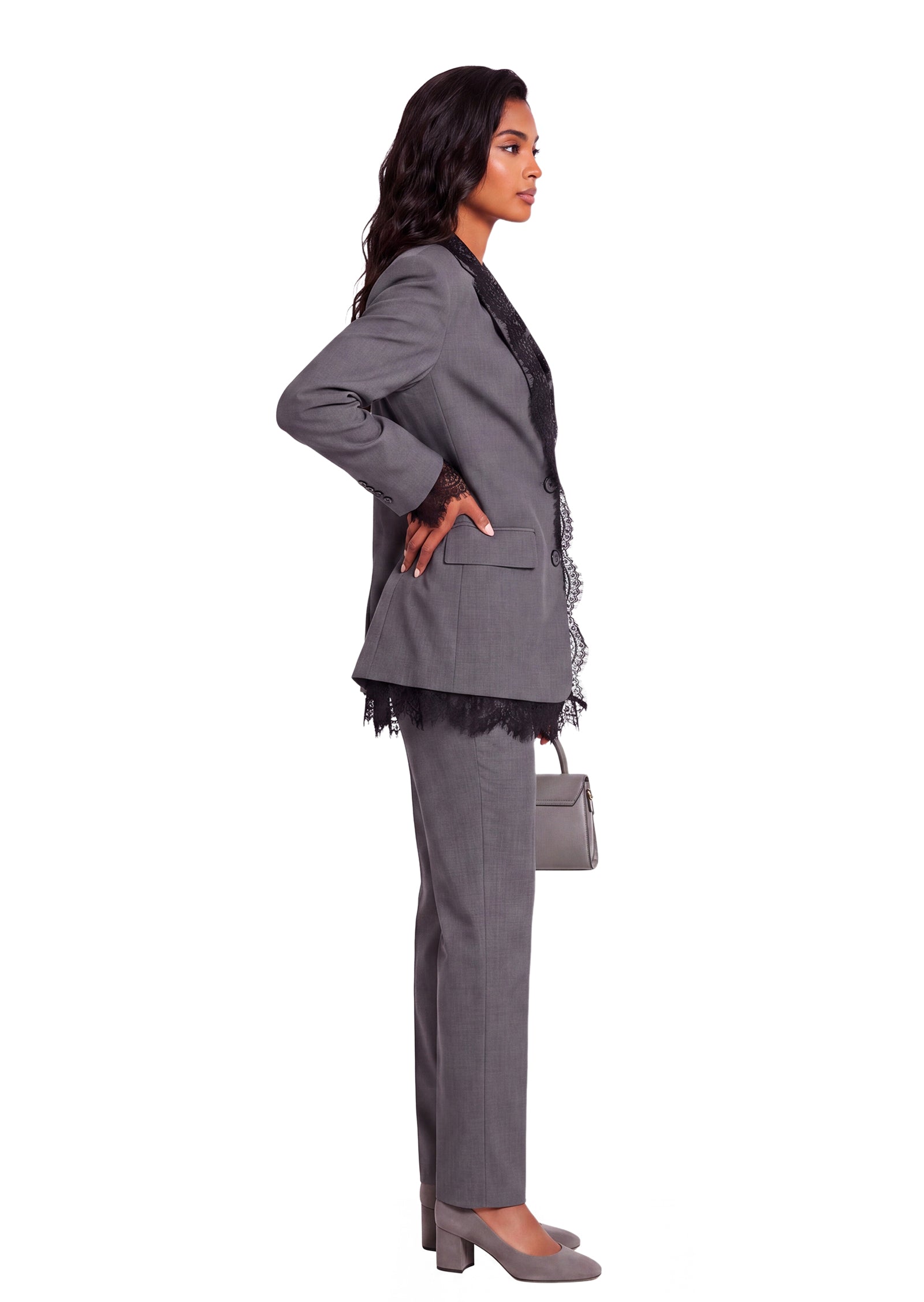 Tabea Lace Trimmed Suit Jacket