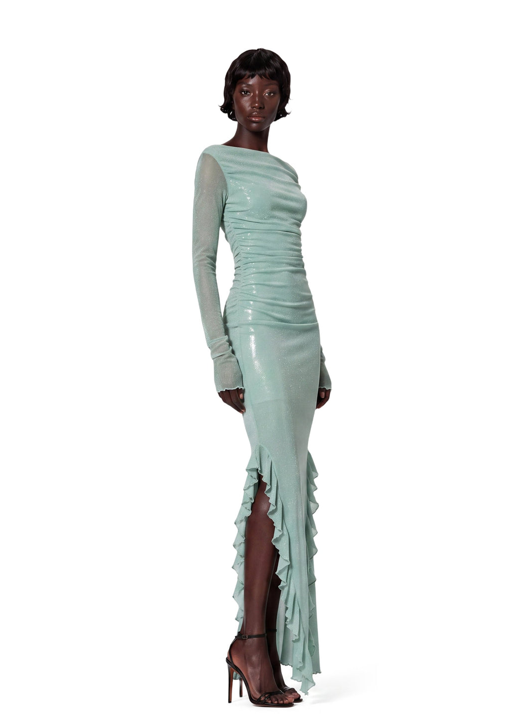 Jayesh Long Sleeved Top & Slit Skirt Set