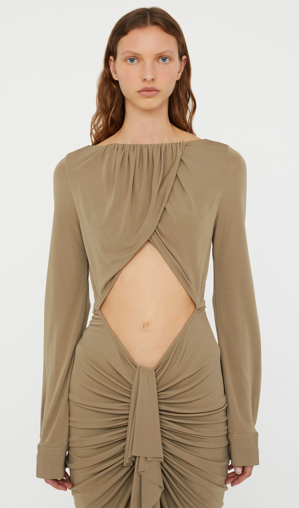 Drape Disconnect Maxi Dress