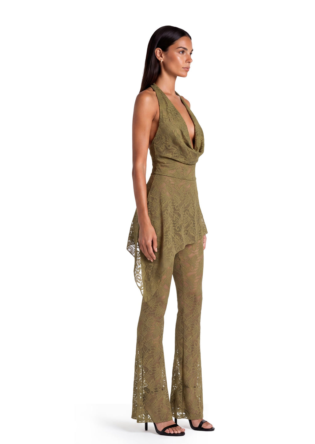 Adla Lace Two Piece Set In Green