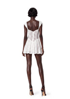 Ichirou Square Neck Short Lace Dress In White