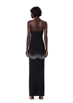 Baylor Crystal Mesh Insert Maxi Dress