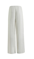 Loose Tie Pants White