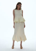 Nabil Stretch Top & Stretch Midi Skirt Set