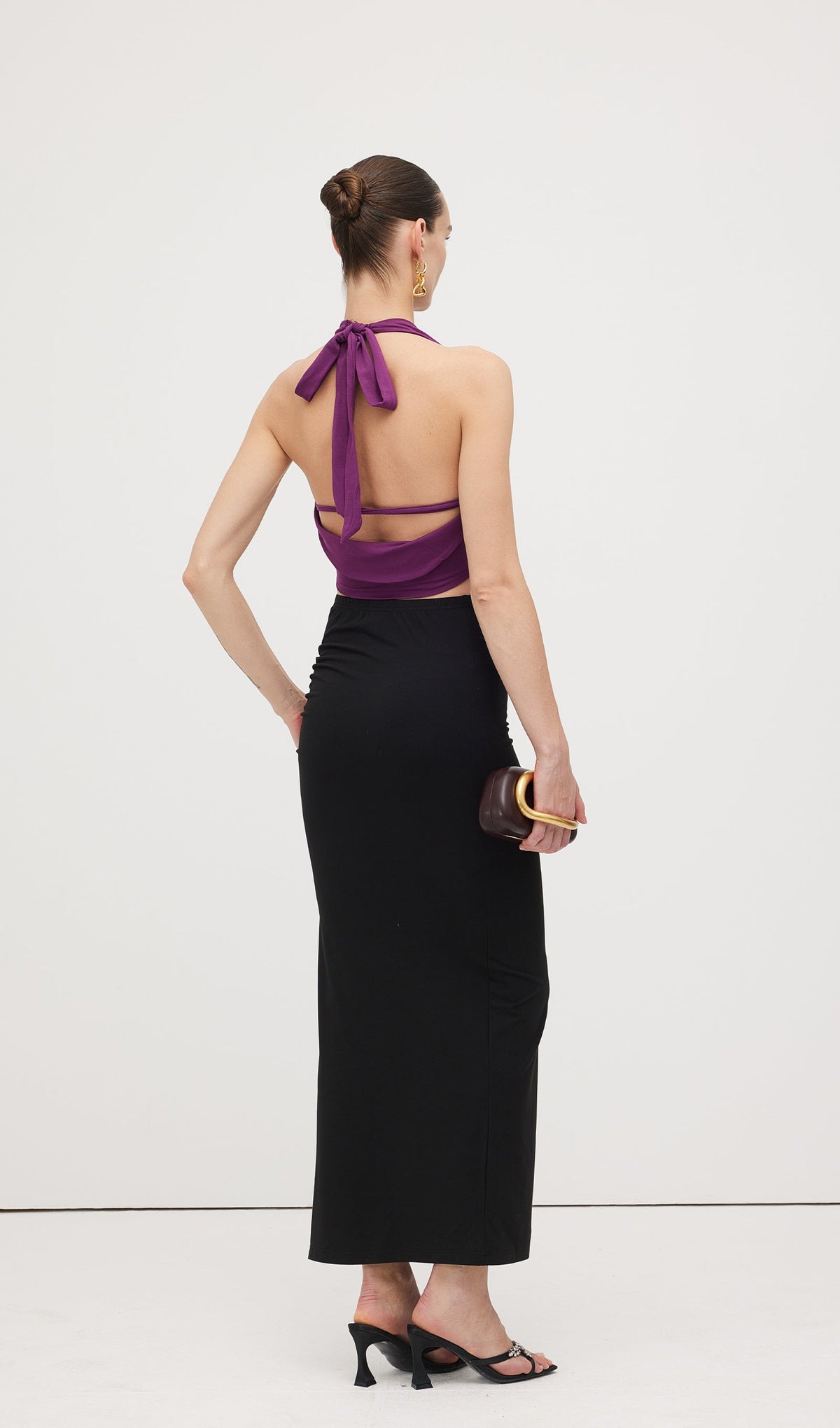 Cowl Neck Halter Top