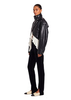 Quasar PU Paneled Ruffle Jacket