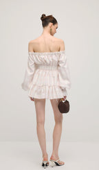 Lace Up Mini Dress In Grid