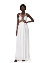 Ewa Halter Neck Metal Ring Island Maxi Dress