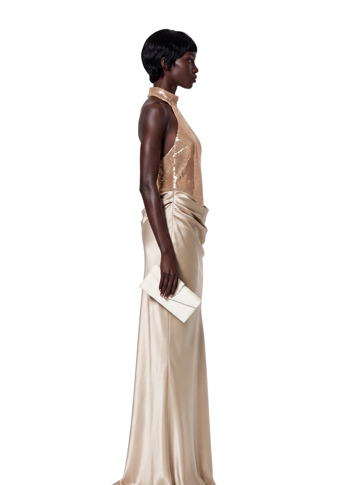 Maaike Sleeveless Satin Maxi Dress