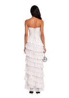 Oakes Strapless Tiered Ruffle Maxi Dress