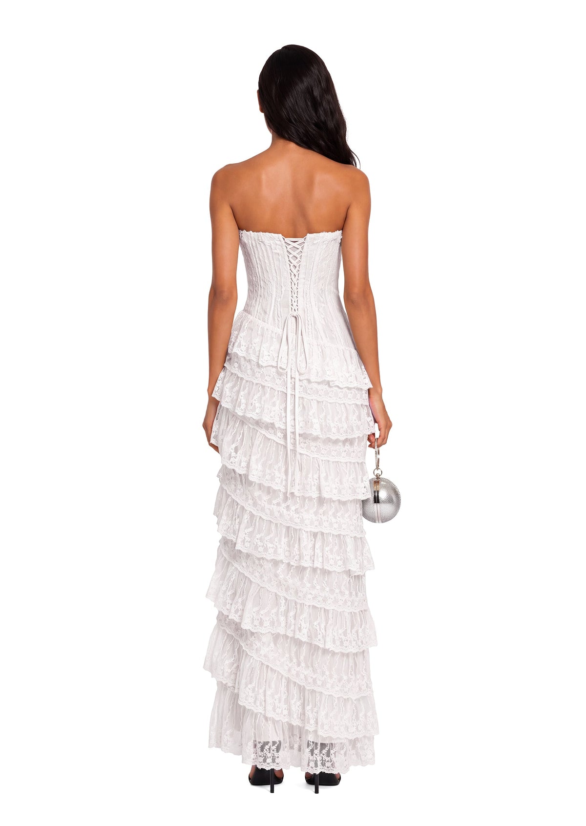 Oakes Strapless Tiered Ruffle Maxi Dress