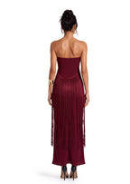 Huey Strapless Tassel Maxi Dress