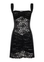 Lillian Lace Mini Dress In Black