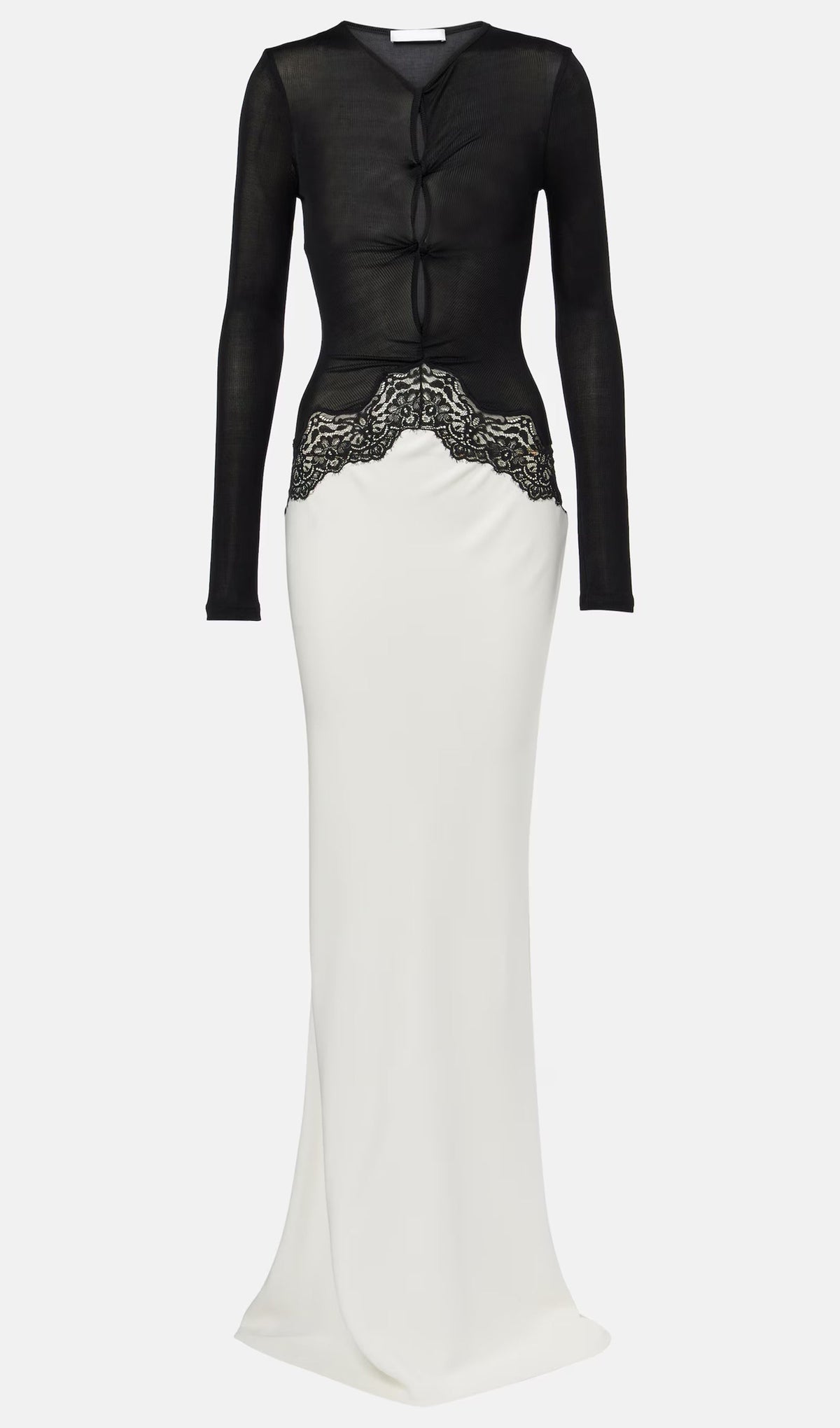 Open Twist Lace Maxi Dress