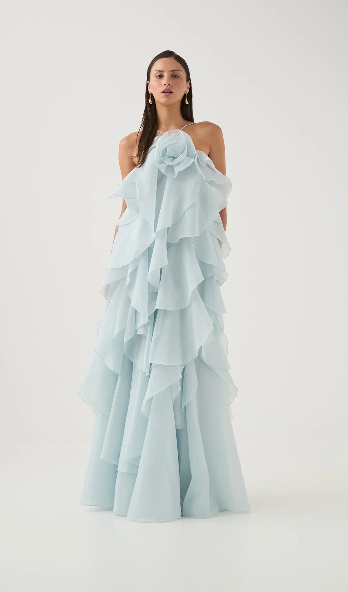 Halter Layered Maxi Dress