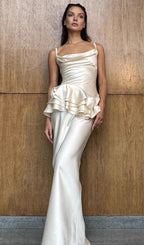 Sleeveless Layered Ruffled Maxi Dress