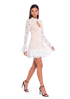 Baeddan Lace Mini Dress In White