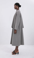 Trendy Oversized Cape Style Coat-Grey