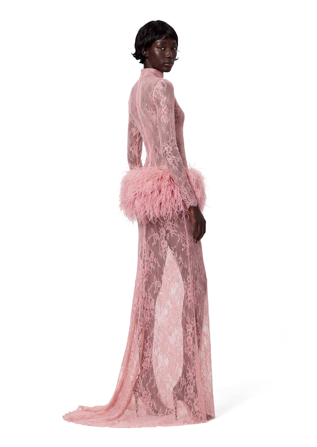 Dabney  Lace Maxi Dress In Pink