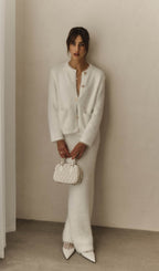 Fluffy Knitted Cardigan & Maxi Skirt Set