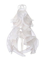 Giichi Halter Neck Sleeveless Ruffle Top