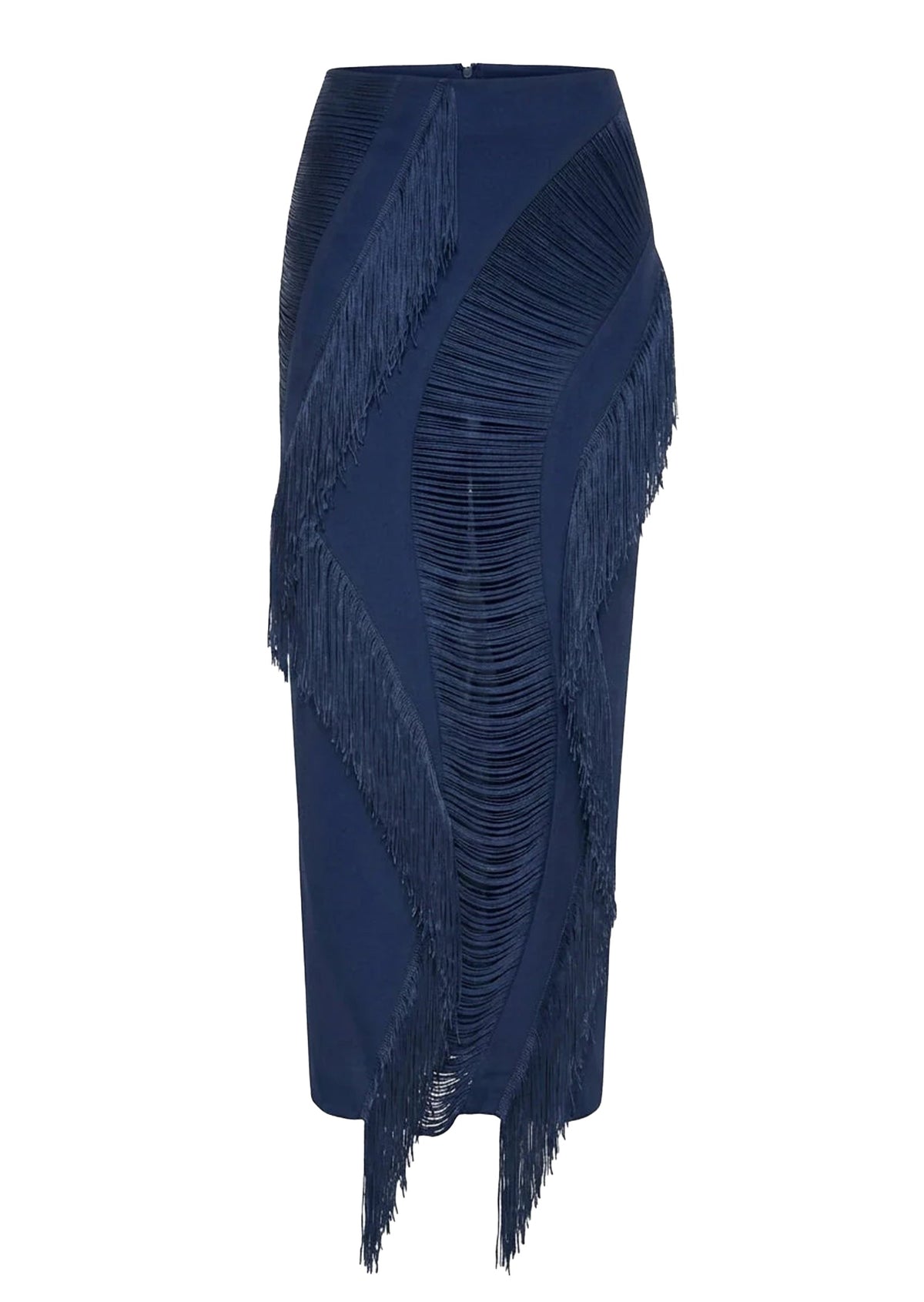 Cachet Satin Tassel Midi Skirt