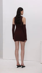 Stretchy Mini Knit Dress Included Sleeves