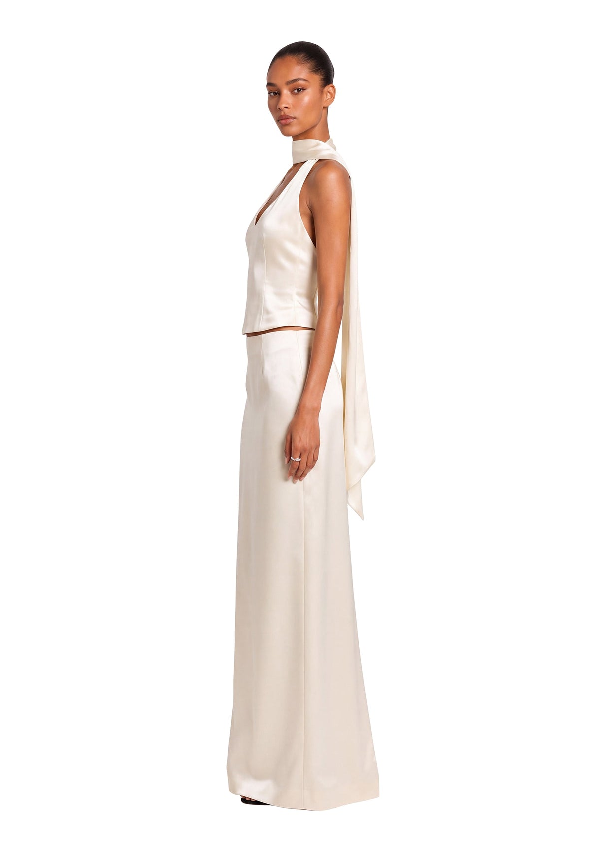 Lakelynn Satin Halter Top & Skirt Set
