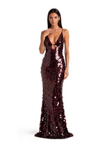 Kira Sequin V-Neck Sleeveless Maxi Dress