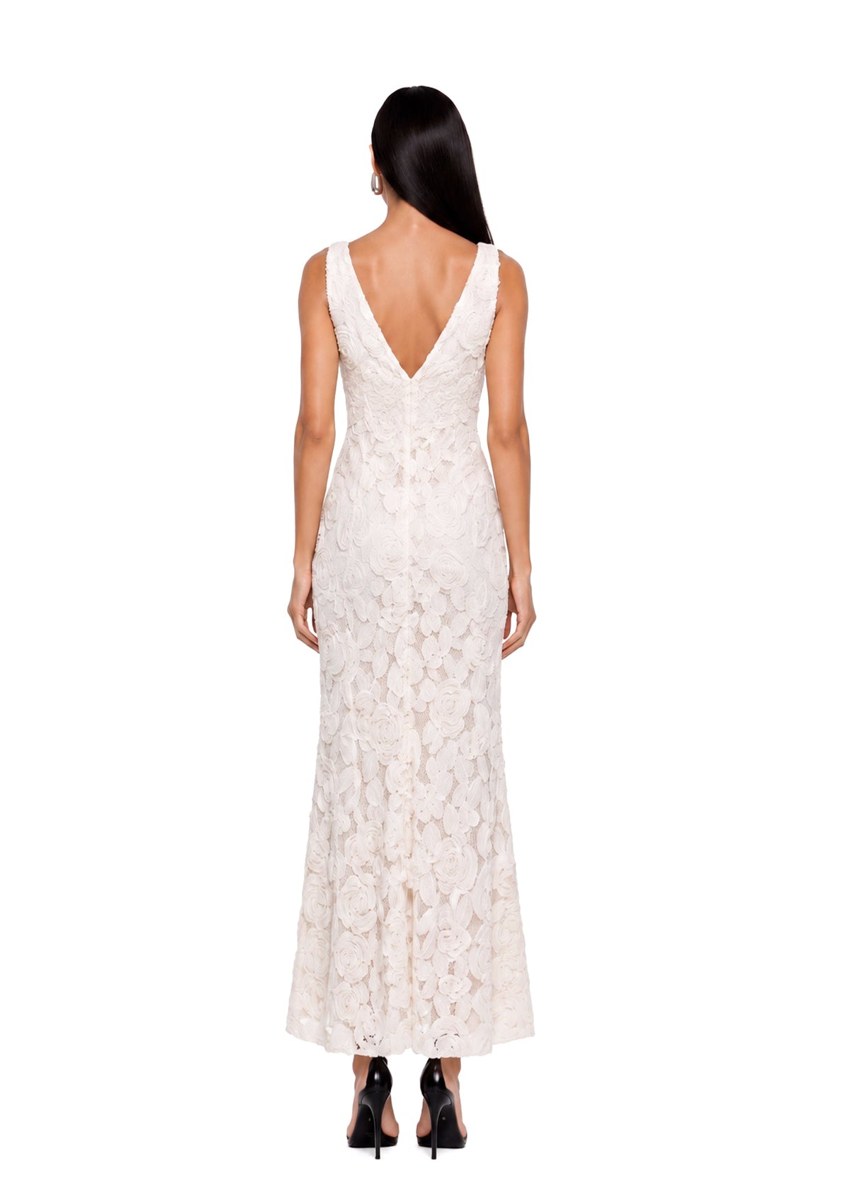 Lahayla V Neck Maxi Dress In White