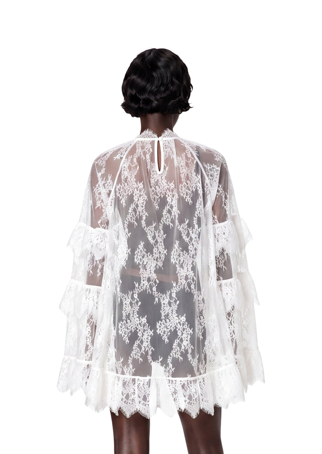 Iceland Long Sleeved Lace Mini Dress