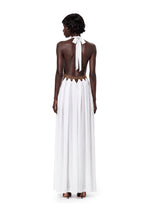 Ewa Halter Neck Metal Ring Island Maxi Dress