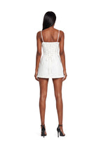 Hajra Structured Mini A-Line Dress In White