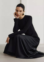 Knitted Satin Maxi Dress