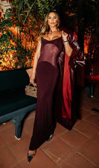 Sheer Knit Curve Maxi Dress
