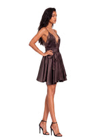 Saba Sheer Lace Up Mini Dress