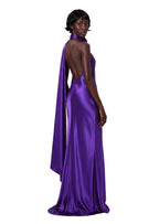 Kadience Satin Halter Neck Maxi Dress