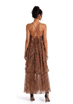 Adjatay Layered Maxi Dress In Brown