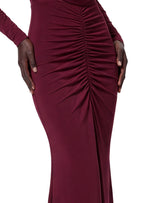 Nacirema Open Back Slit Maxi Dress