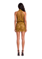 Haddon Halter Neck Lace Mini Dress