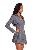 Zaman Strapless Cropped Jacket Set