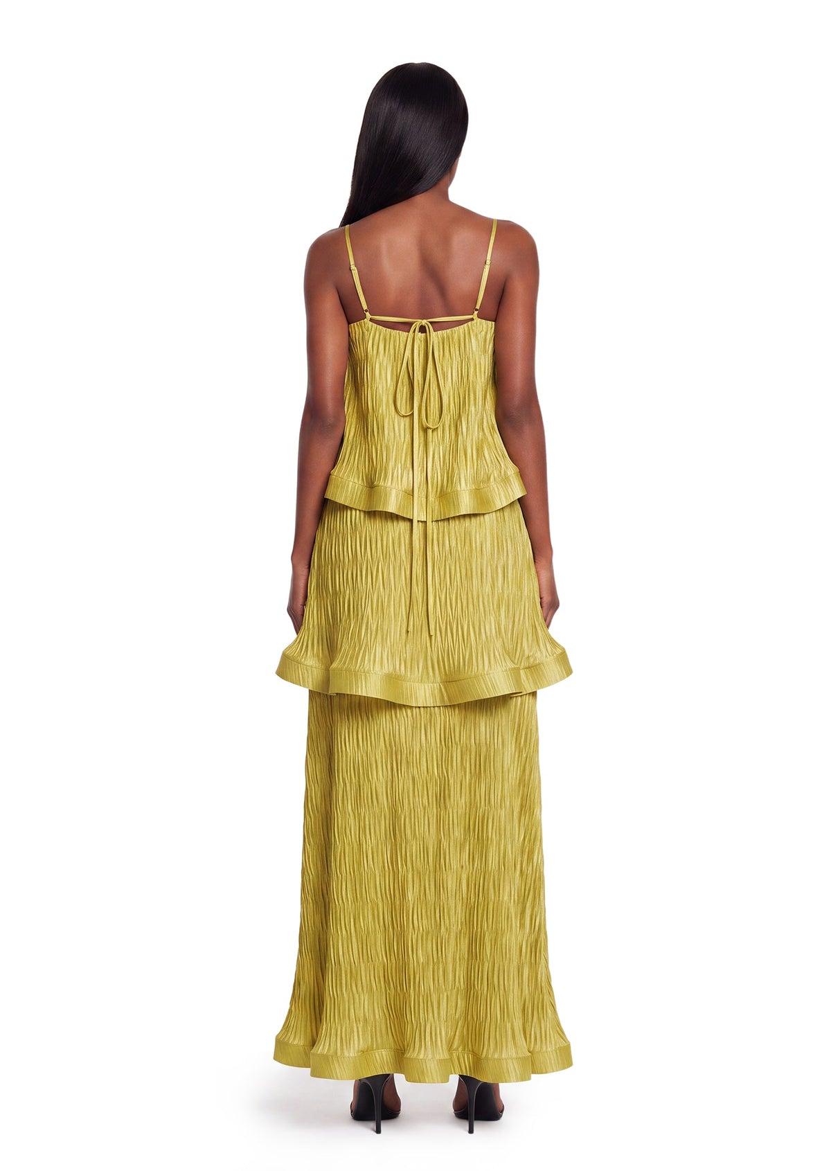 Aasimah Satin Sleeveless Maxi Dress