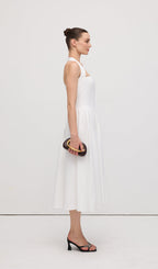 Solid Halter Midi Dress