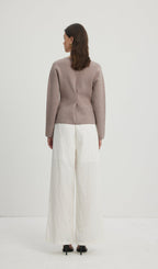 Loose Tie Pants White