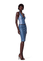 Walker Halter Top & Skirt Patchwork Leather Set