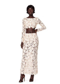Xaila Long Sleeved Short Top & Long Skirt Set